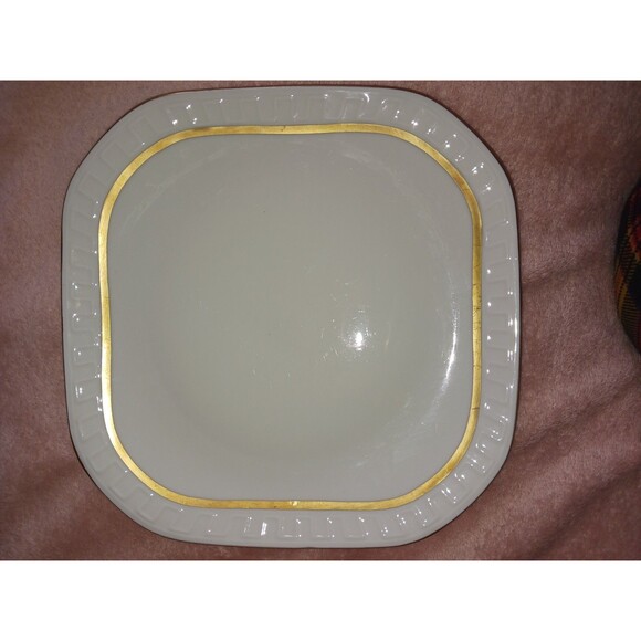 Wawel Poland Set of 4 1960’s Square Tiara Salad Plates and Bowls Gold Gilt Vtg - Picture 9 of 16